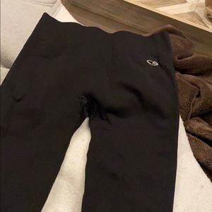 Champion black leggings with design on the side
